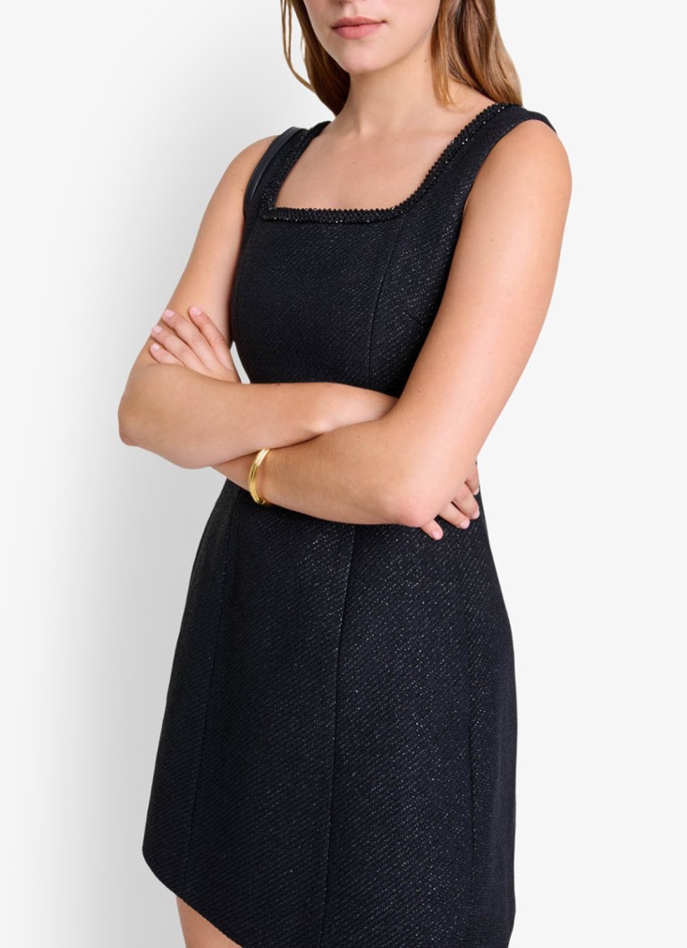 Maje  Mini jurk in wolblend met lurex en steekzakken