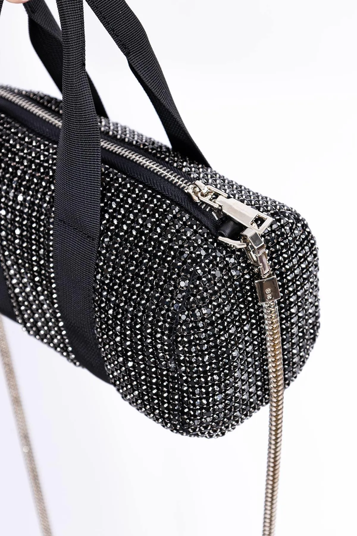 Getcho  Roset Damen-Zylinderhandtasche und Abendkleidtasche mit Steinstickerei