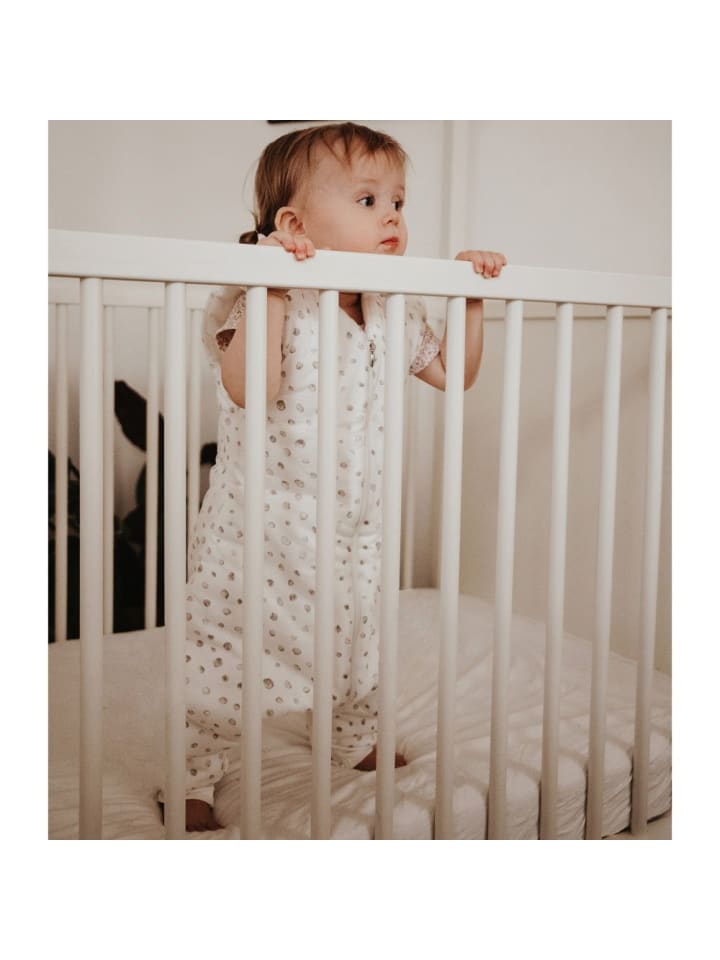 Alvi Sleep-Overall - Aqua Dot - in weiss,beige günstig kaufen