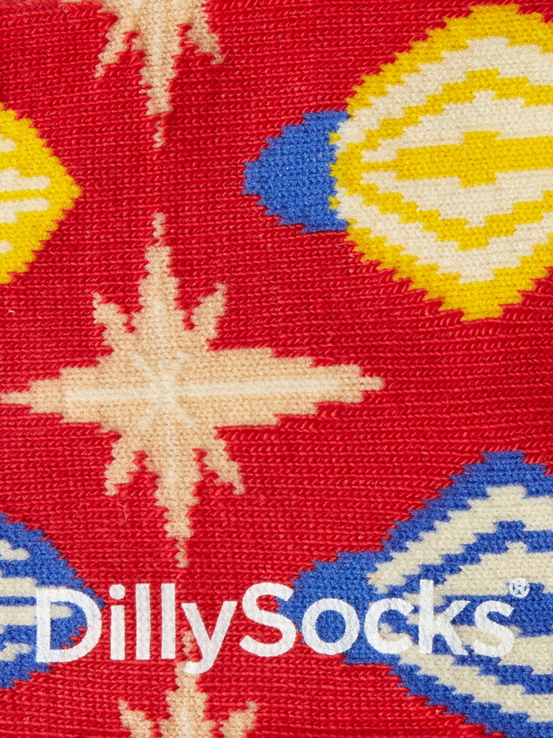 Socken mit Allover-Muster in rot