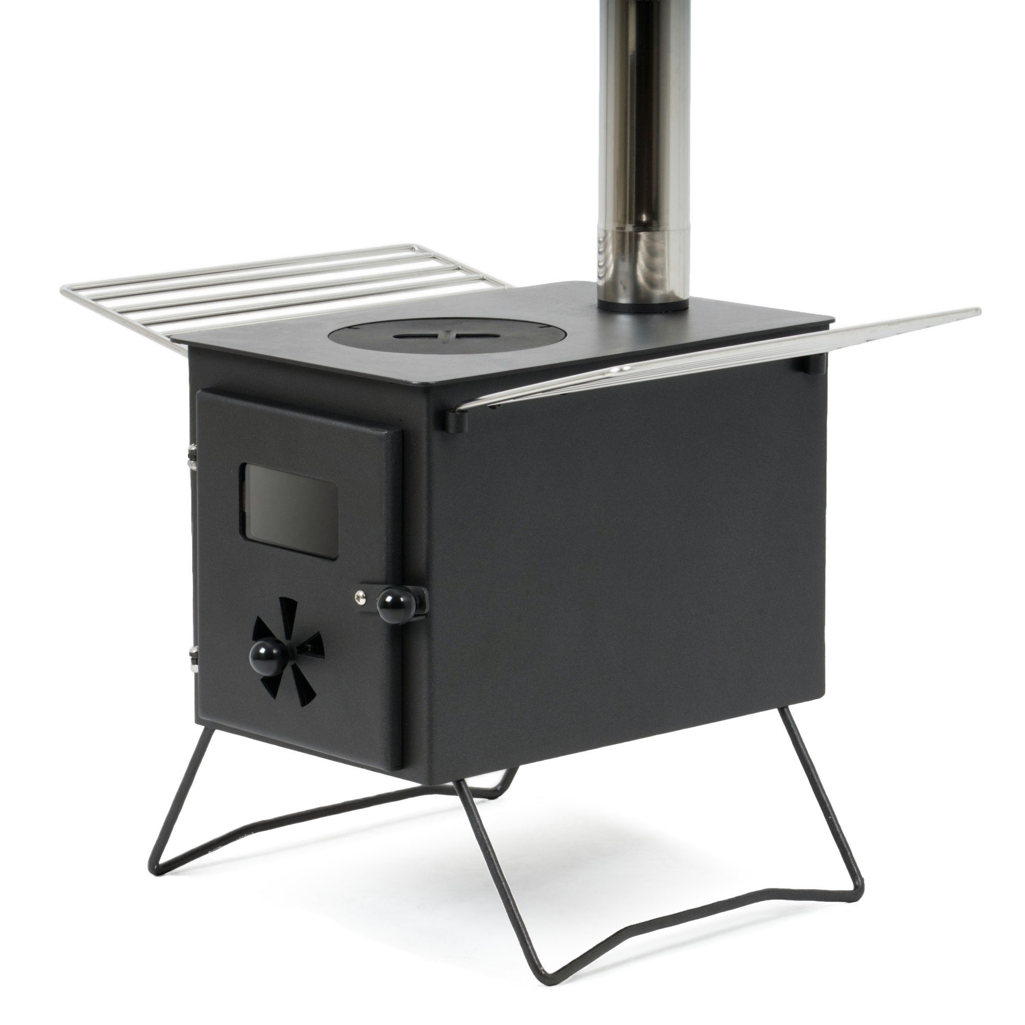 CampFeuer Feuerstelle Zeltofen, 54 x 40 x 259,5 cm, Zeltheizung Camping, Zelt Ofen Outdoor