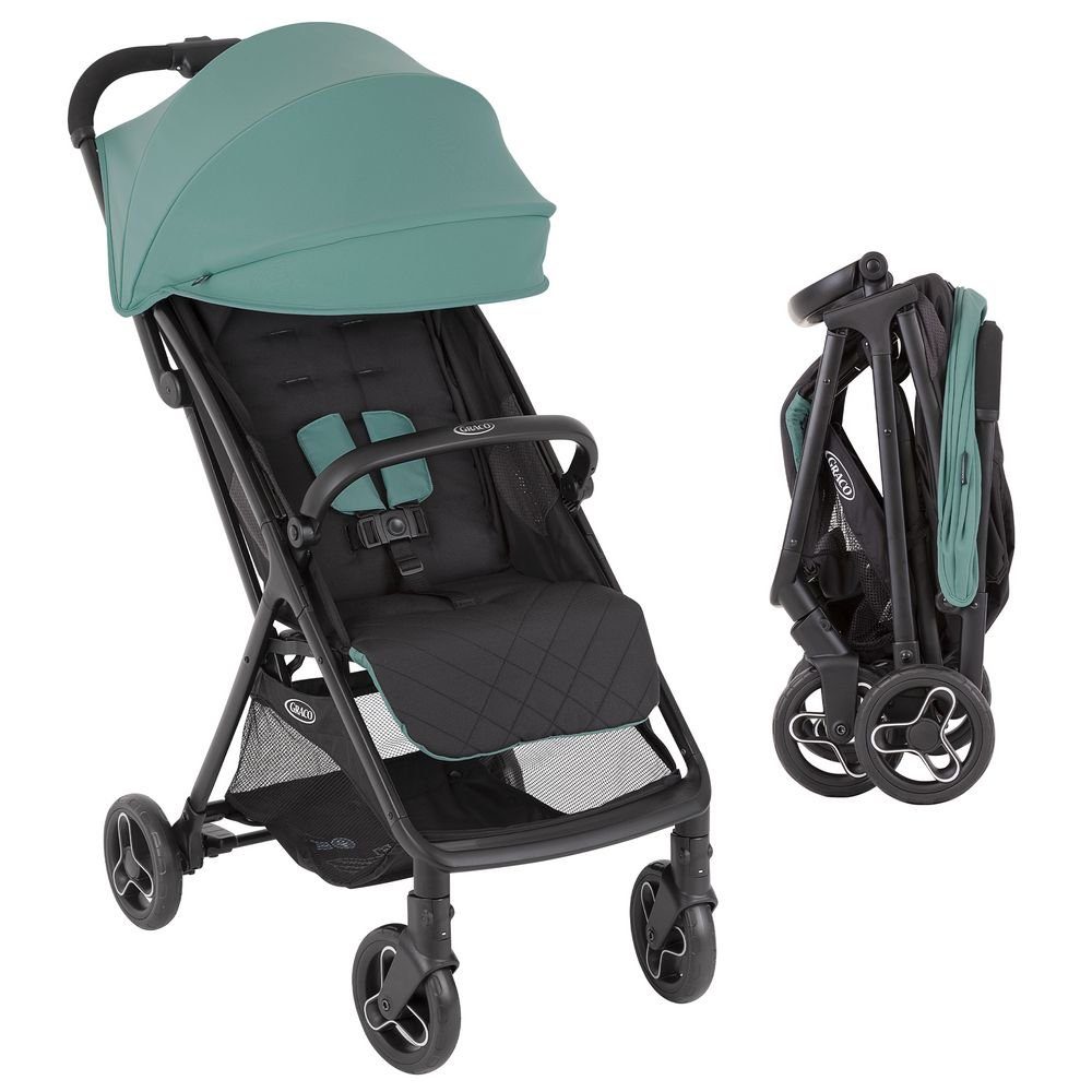 Graco Kinder-Buggy Myavo - Mint, Sportwagen mit Liegefunktion, Regenschutz nur 5,8 kg bis 22 kg faltbar