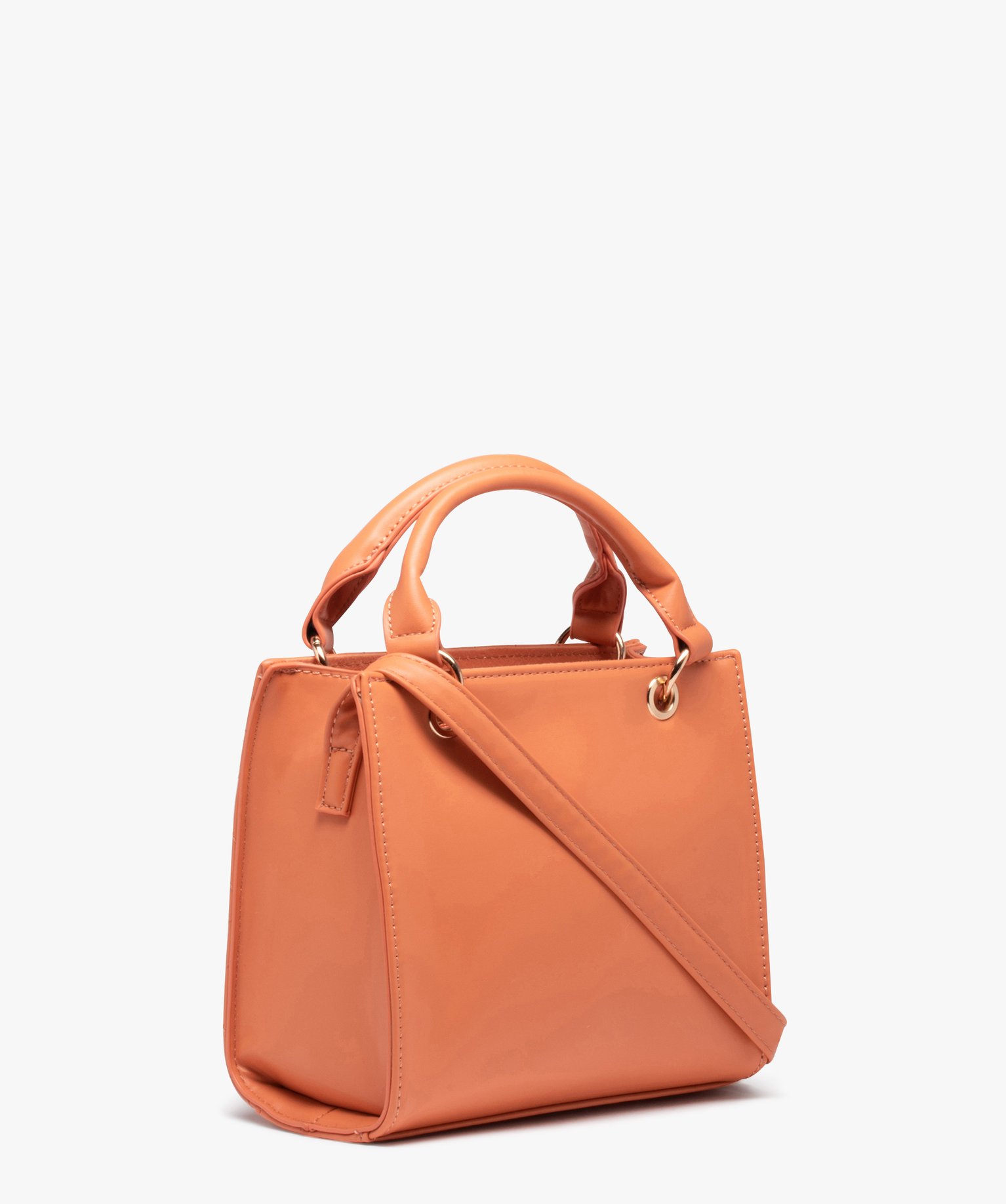 Sac à main femme à motif matelassé graphique orange clair | GEMO