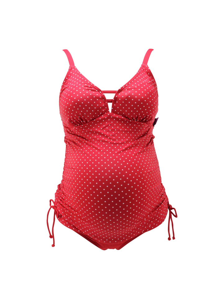 petit amour Umstandstankini Ava Rot mit weißen Pünktchen Bademode schwanger günstig kaufen