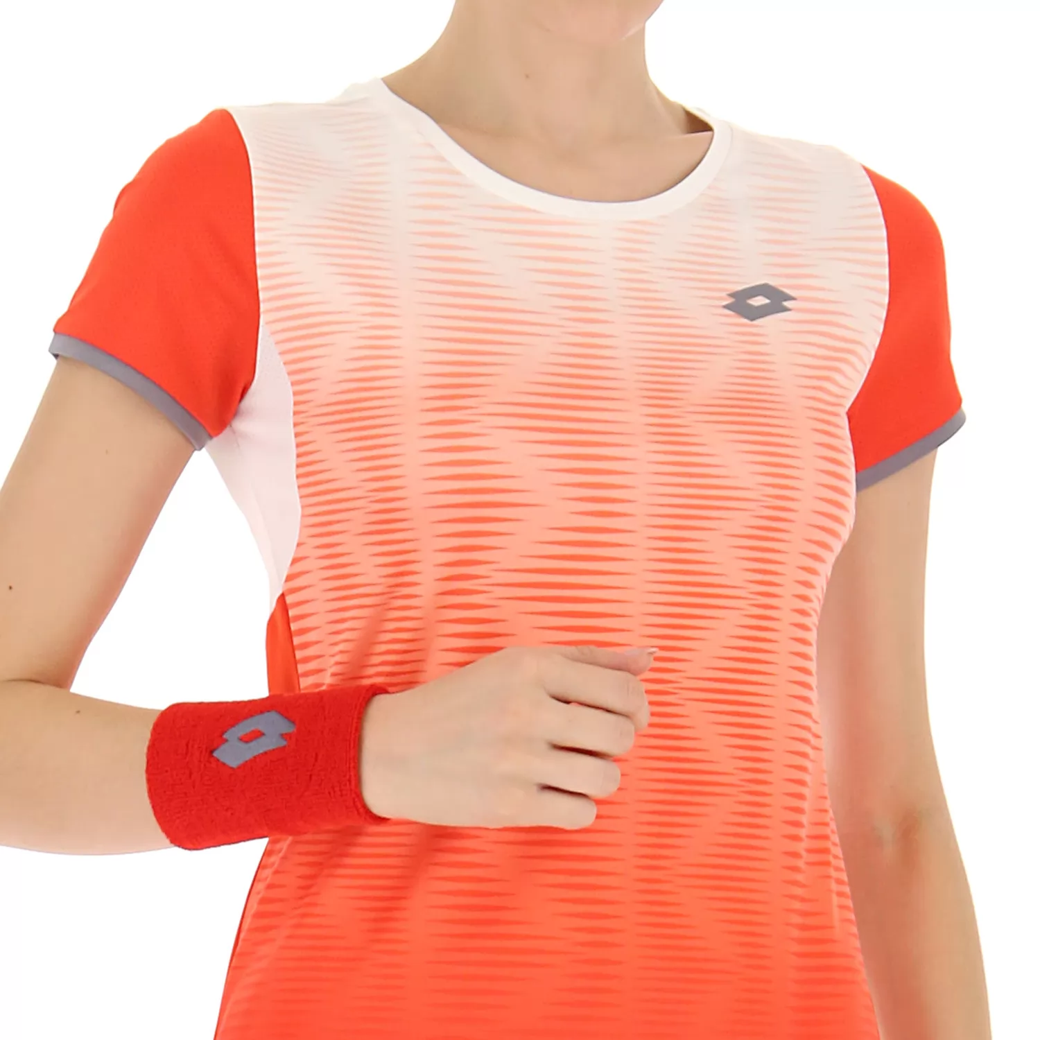 TOP W IV TEE 2 ČERVENÝ MÁK/ZÁŘIVĚ BÍLÝ