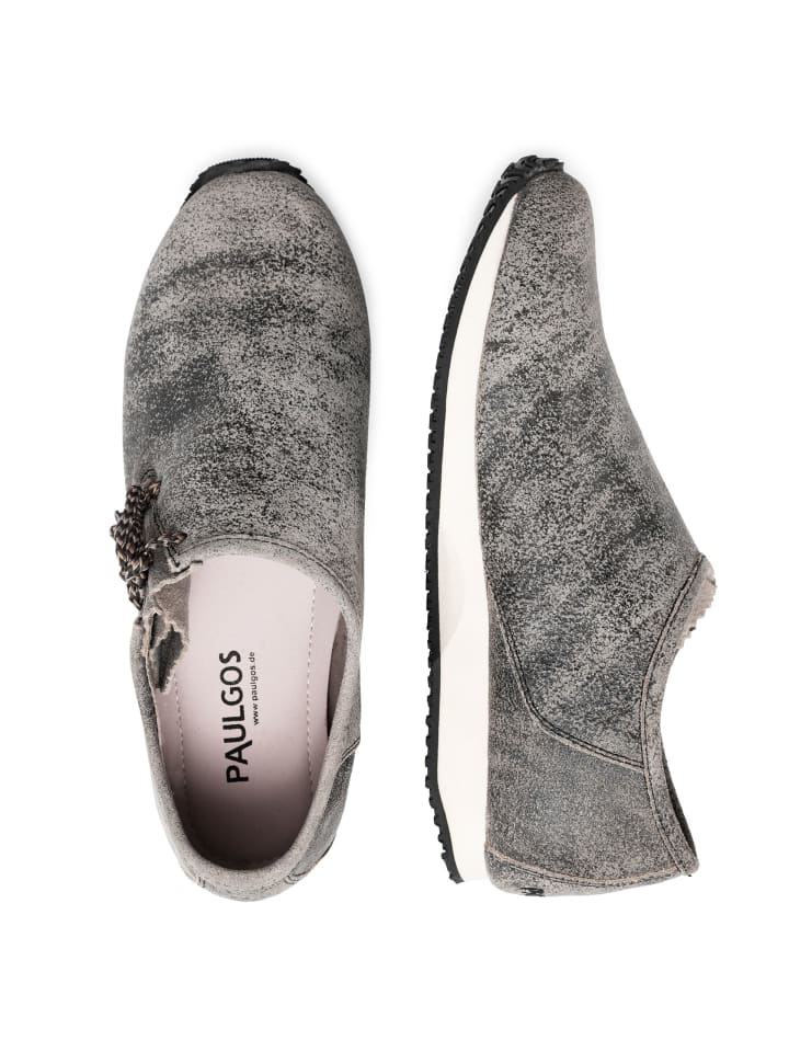 PAULGOS Haferlschuh Trachten Sneaker Schnürschuh Echtleder in Mitternachtsgrau günstig kaufen