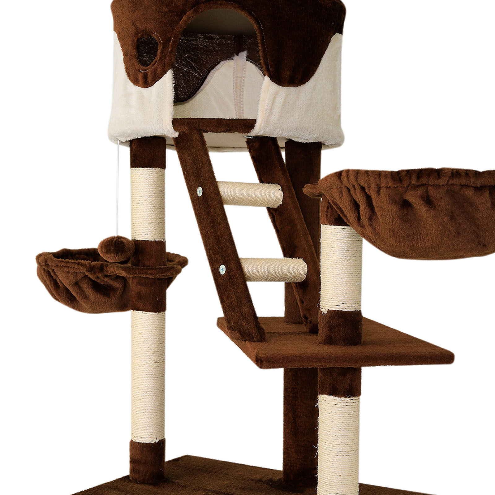 Lionto Kratzbäume Lionto Kratzbaum XXL, Höhenverstellbar (230 - 250 cm) braun/ beige