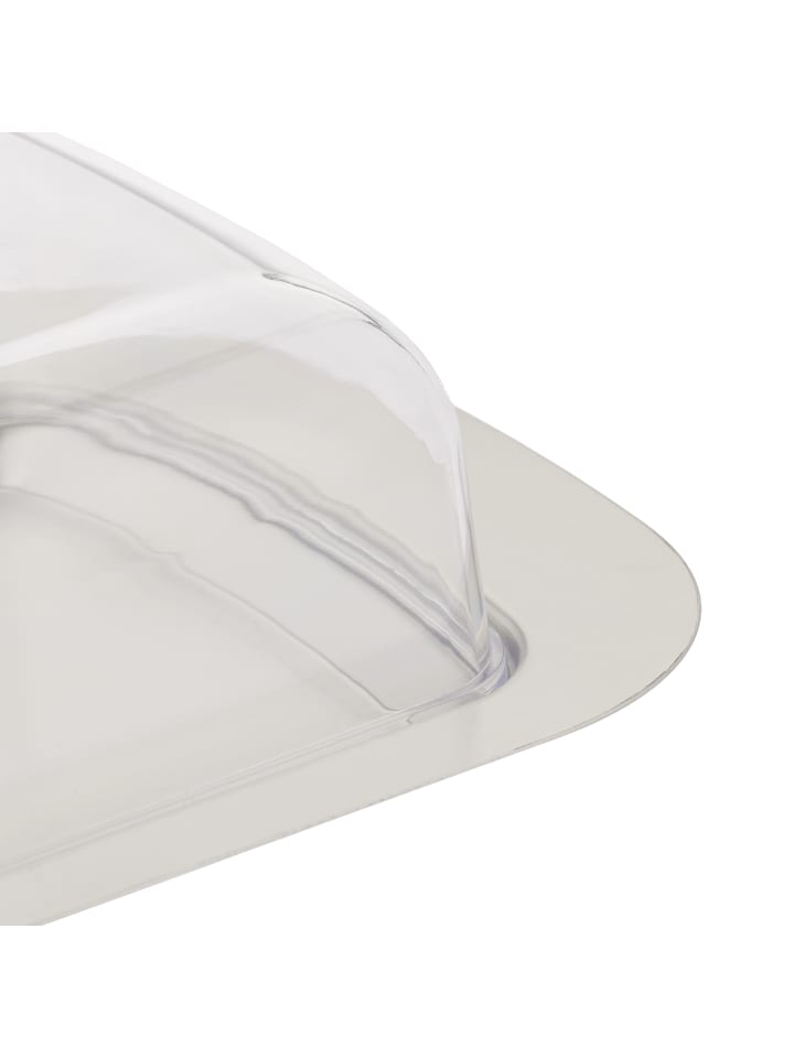 relaxdays Butterdose in Silber/ Transparent günstig kaufen onesize