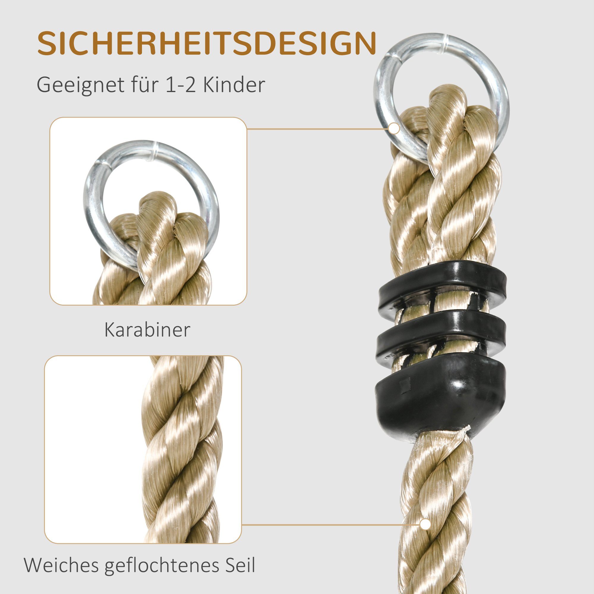 Outsunny Kinder Kletterseil Kletterseil