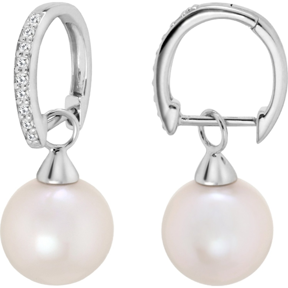 Valeria Boucles d'oreilles 375 Or blanc Boucles d'oreilles