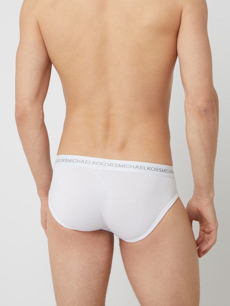 Slip mit Label-Details Modell 'SUPREME' im 3er-Pack in weiß