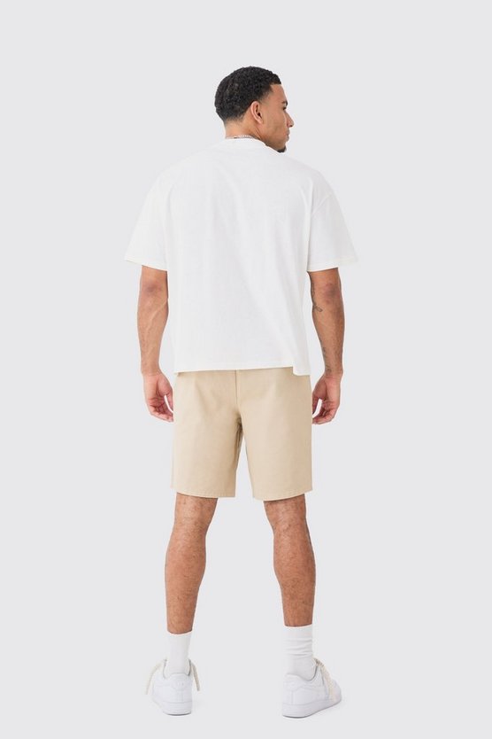 Lockere Shorts in Stone