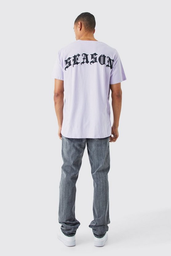 Oversize T-Shirt mit Gothic Season Print