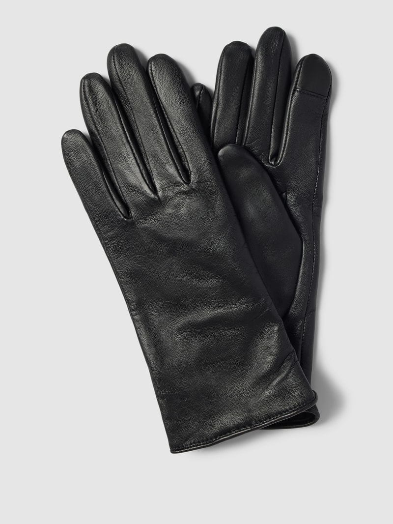 Lederhandschuhe aus echtem Lammleder Modell 'Gueen' in schwarz