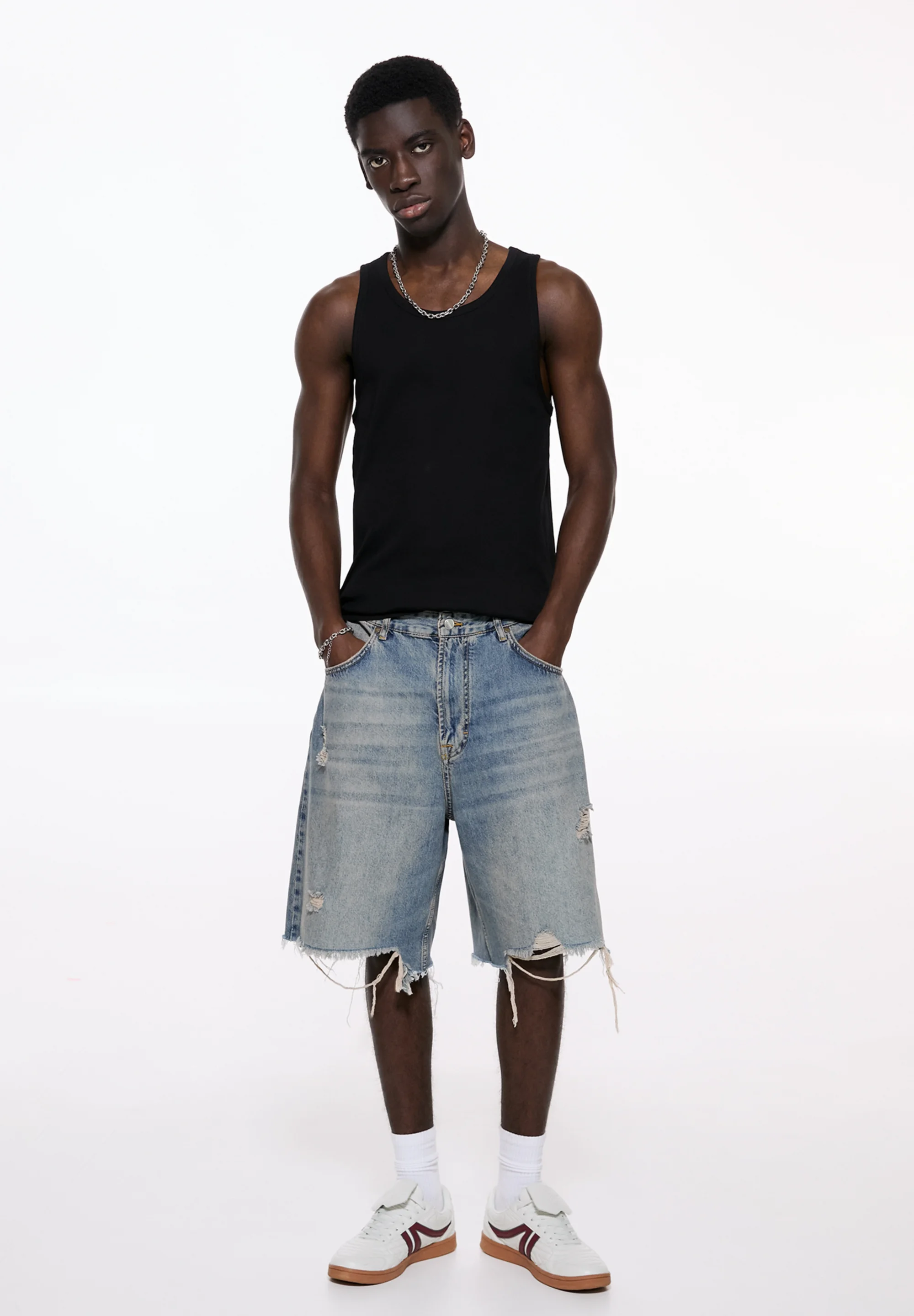 Bermudas skater de Pull&Bear - Pantalones cortos vaqueros