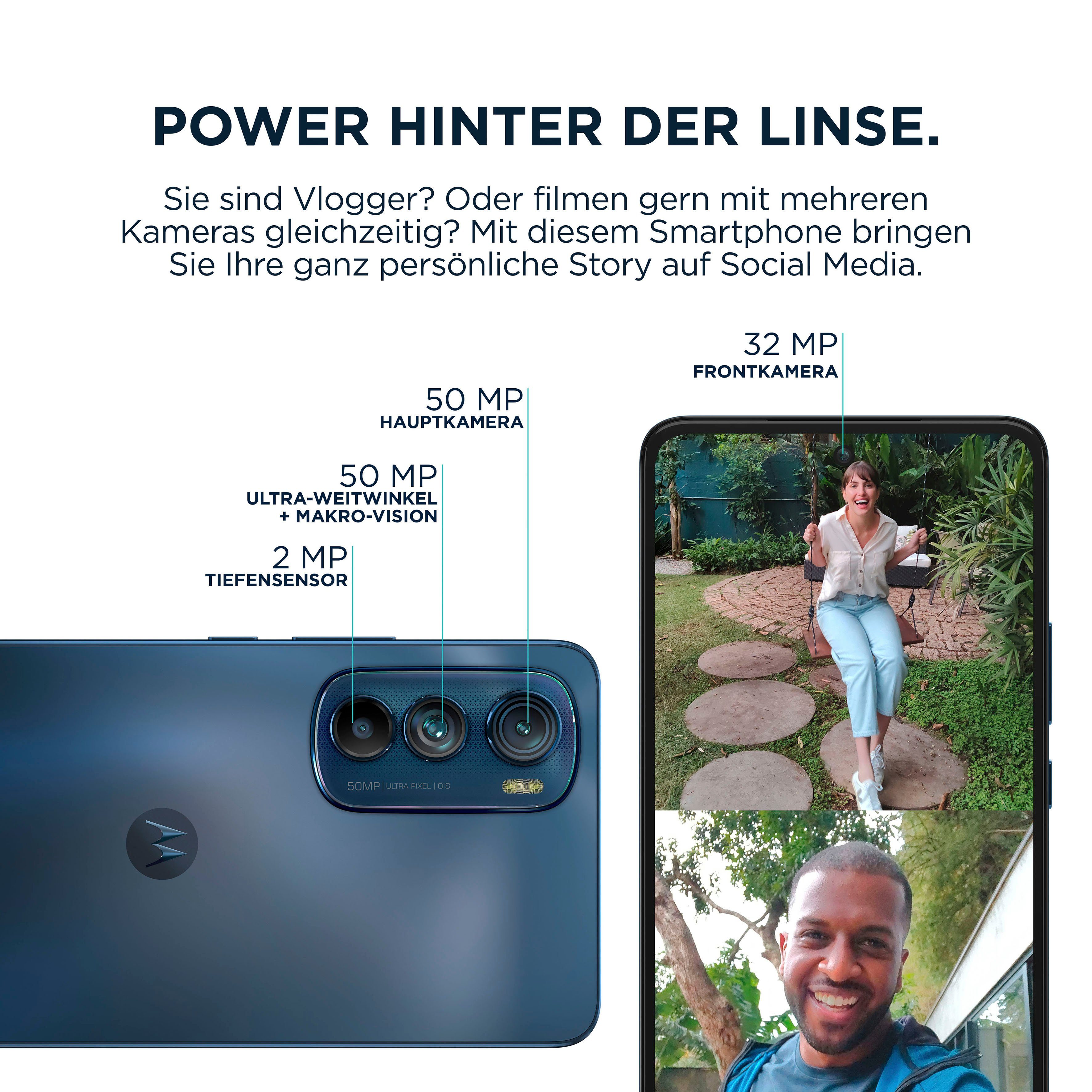 Motorola edge30 Smartphone (16,51 cm/6,5 Zoll, 128 GB Speicherplatz, 50 MP Kamera)