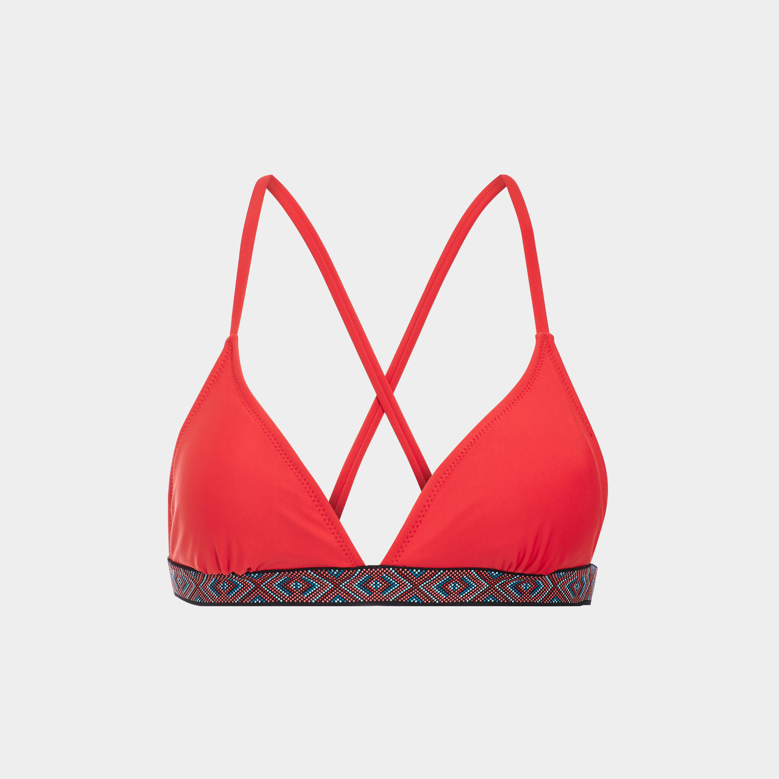 Haut de maillot de bain triangle rouge femme | La Halle