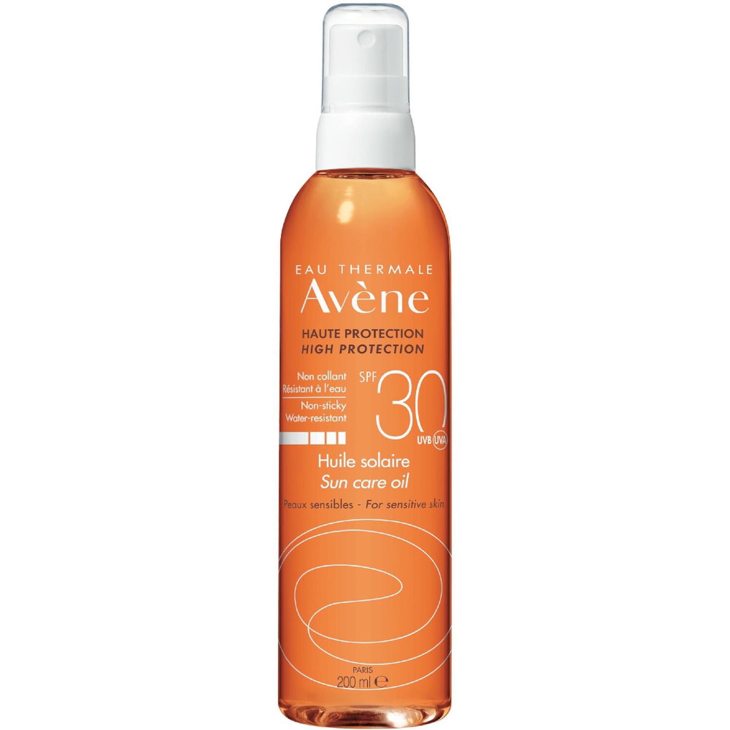 Eau Thermale Avène Protection Solaire Huile Solaire Corps SPF30 - Peaux Sensibles 200 ml