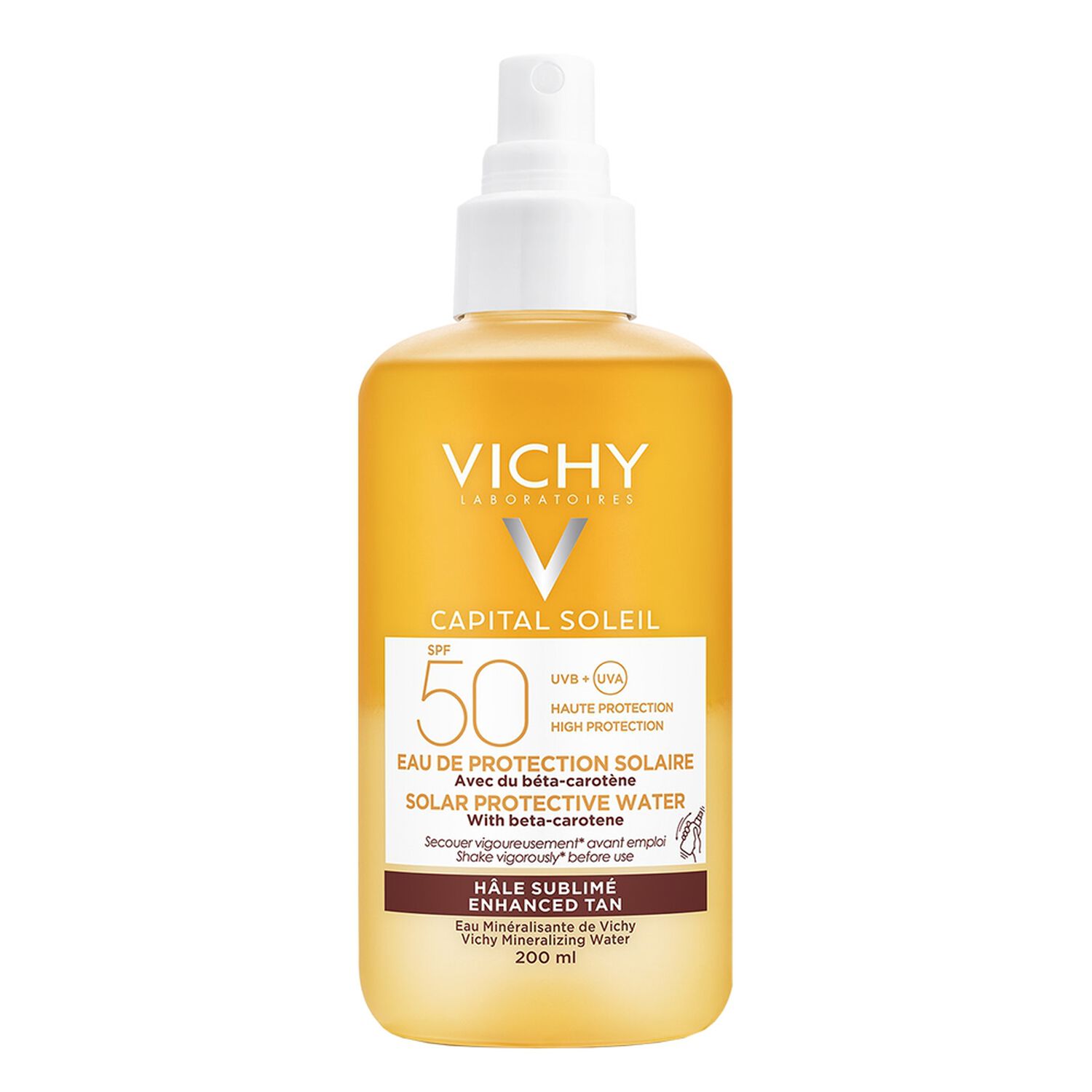 Vichy Capital Soleil SPF50 Eau de Protection Solaire - Hâle Sublimé 200 ml