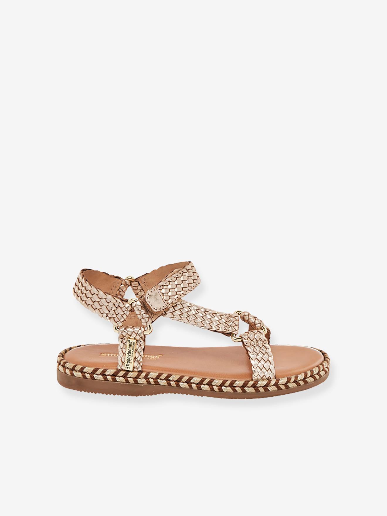 Les Tropeziennes Kinder Klett-Sandalen Blister LES TROPEZIENNES PAR M. BELARBI - beige golden