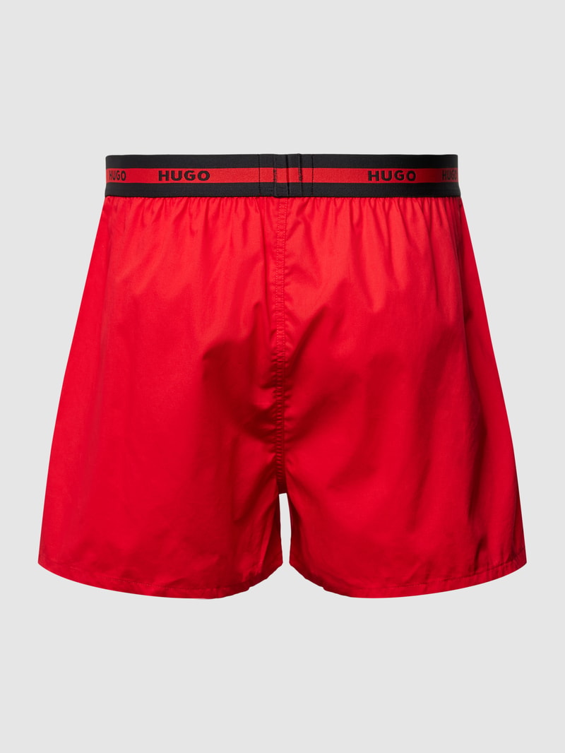 Boxershorts mit Label-Stitching im 2er-Pack in rot