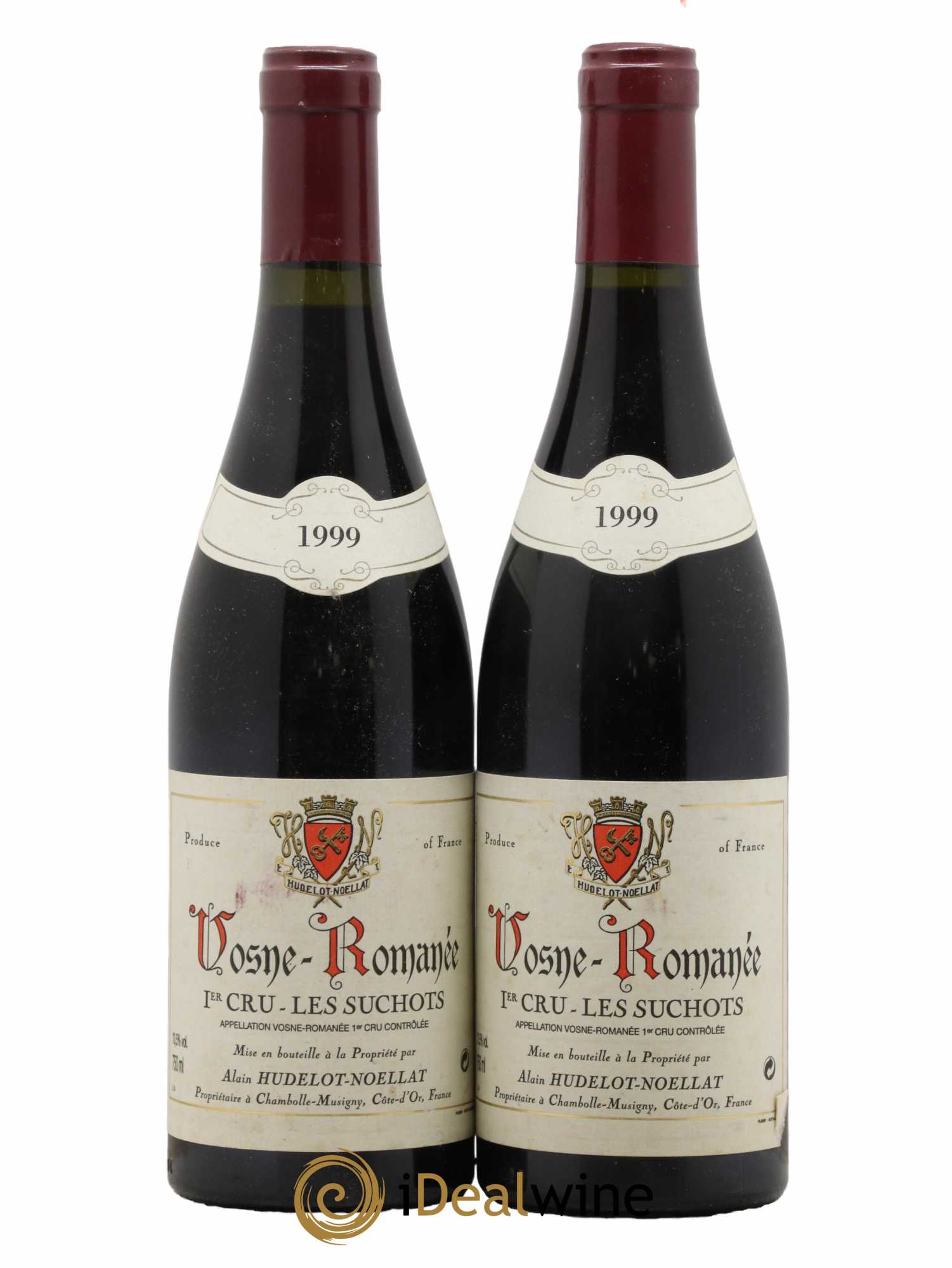 Vosne-Romanée 1er Cru Les Suchots Hudelot-Noëllat  1999 - Lot de 2 Bouteilles