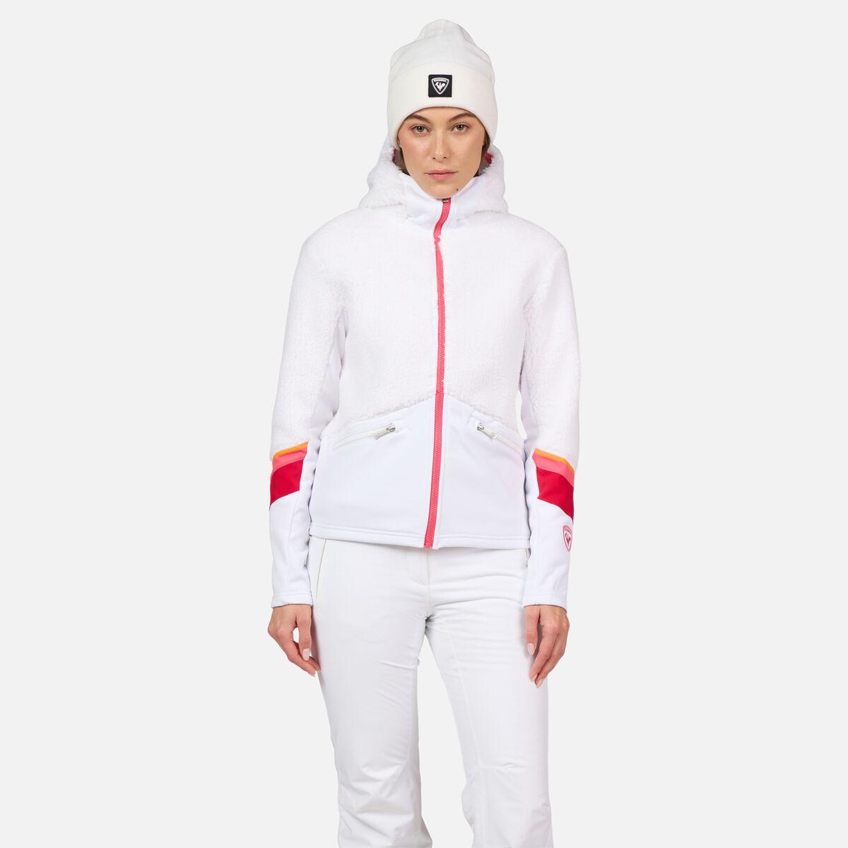 Damen-Kapuzenfleecejacke mit durchgehendem Reißverschluss Wispile