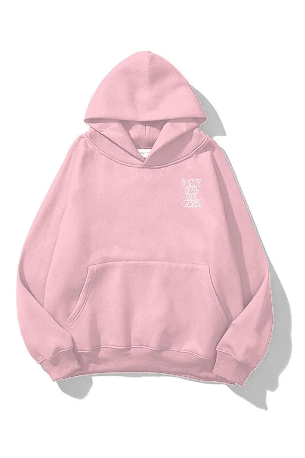 Know  Unisex-Sweatshirt „I Can&'t Use My Brain“ in Rosa