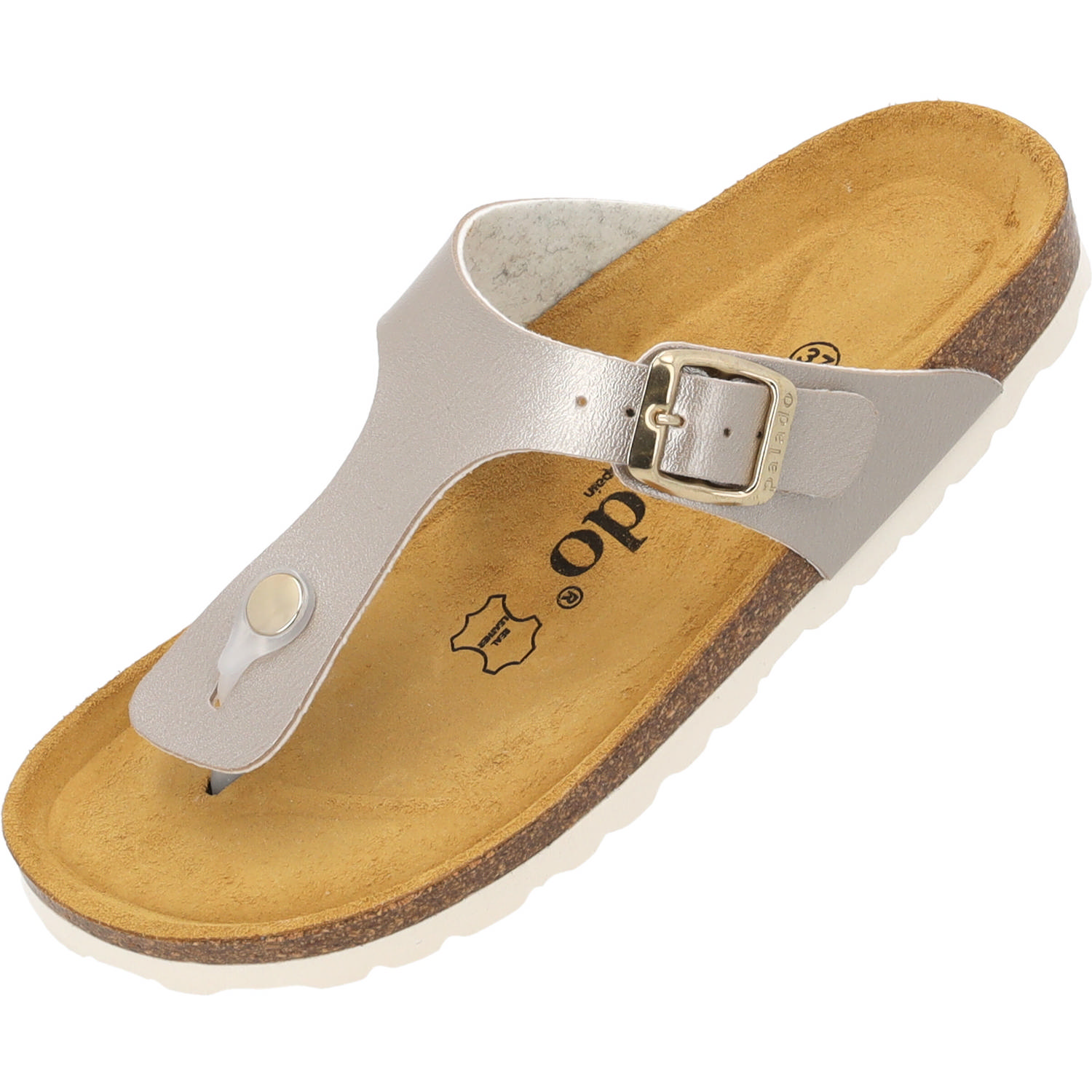 Palado Kos Metallic, Zehentrenner, Damen, Beige