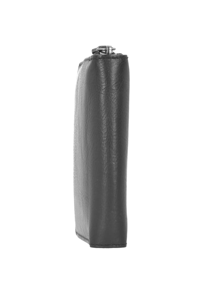 Greenburry Oily Tumbled Geldbörse Leder 10,5 cm in black günstig kaufen onesize