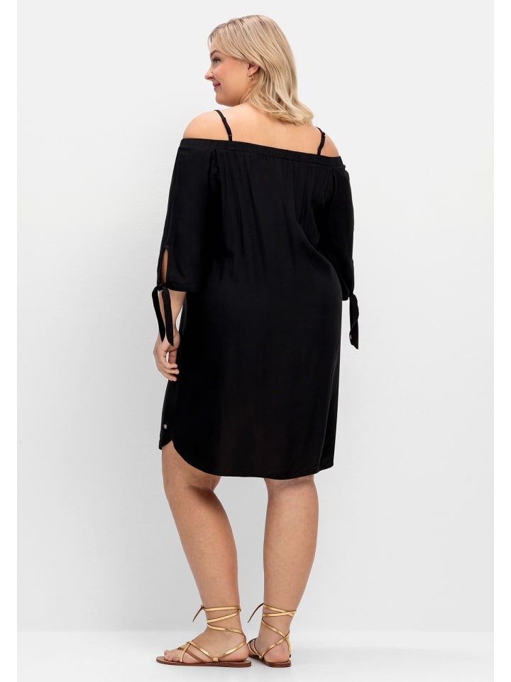sheego Strandkleid in schwarz günstig kaufen