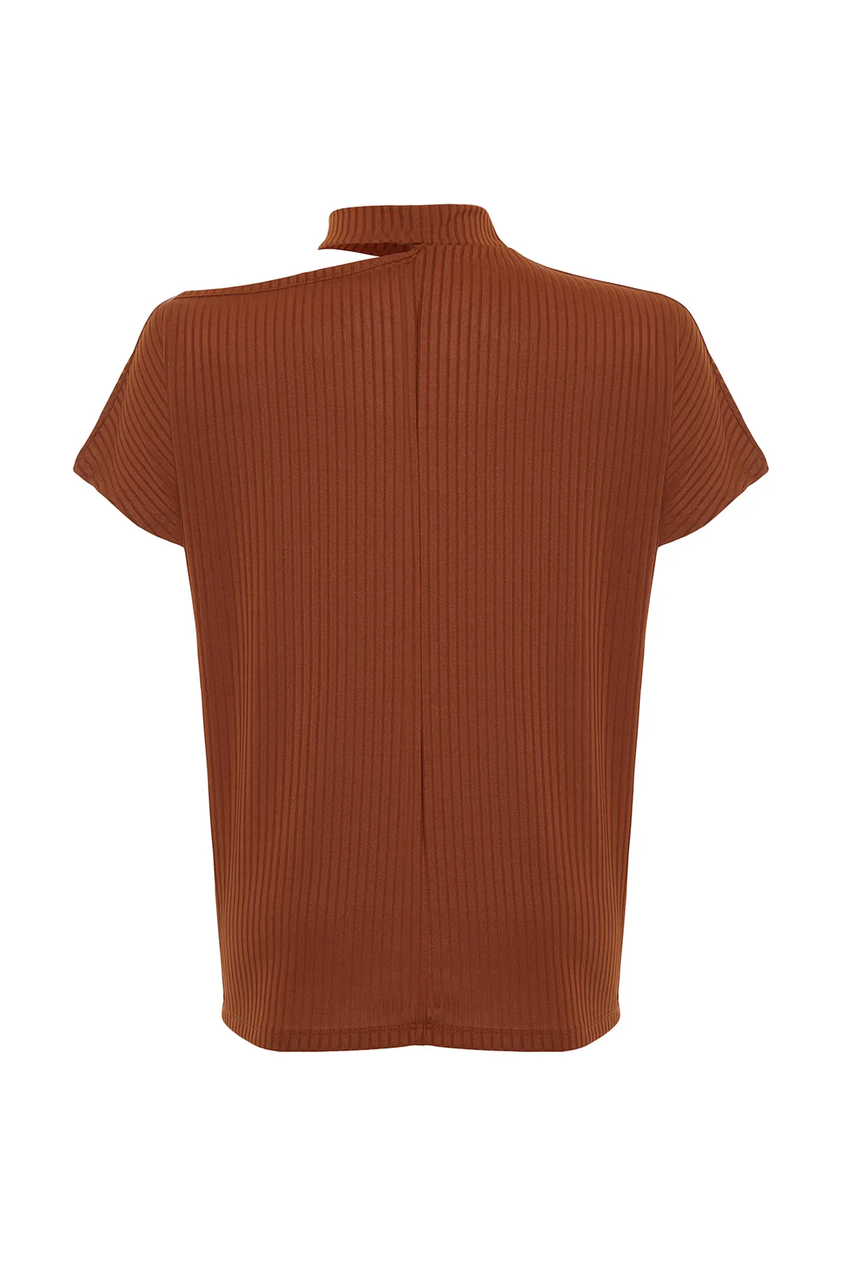 Trendyol Curve  Braune Camisole-Strickbluse in Übergröße