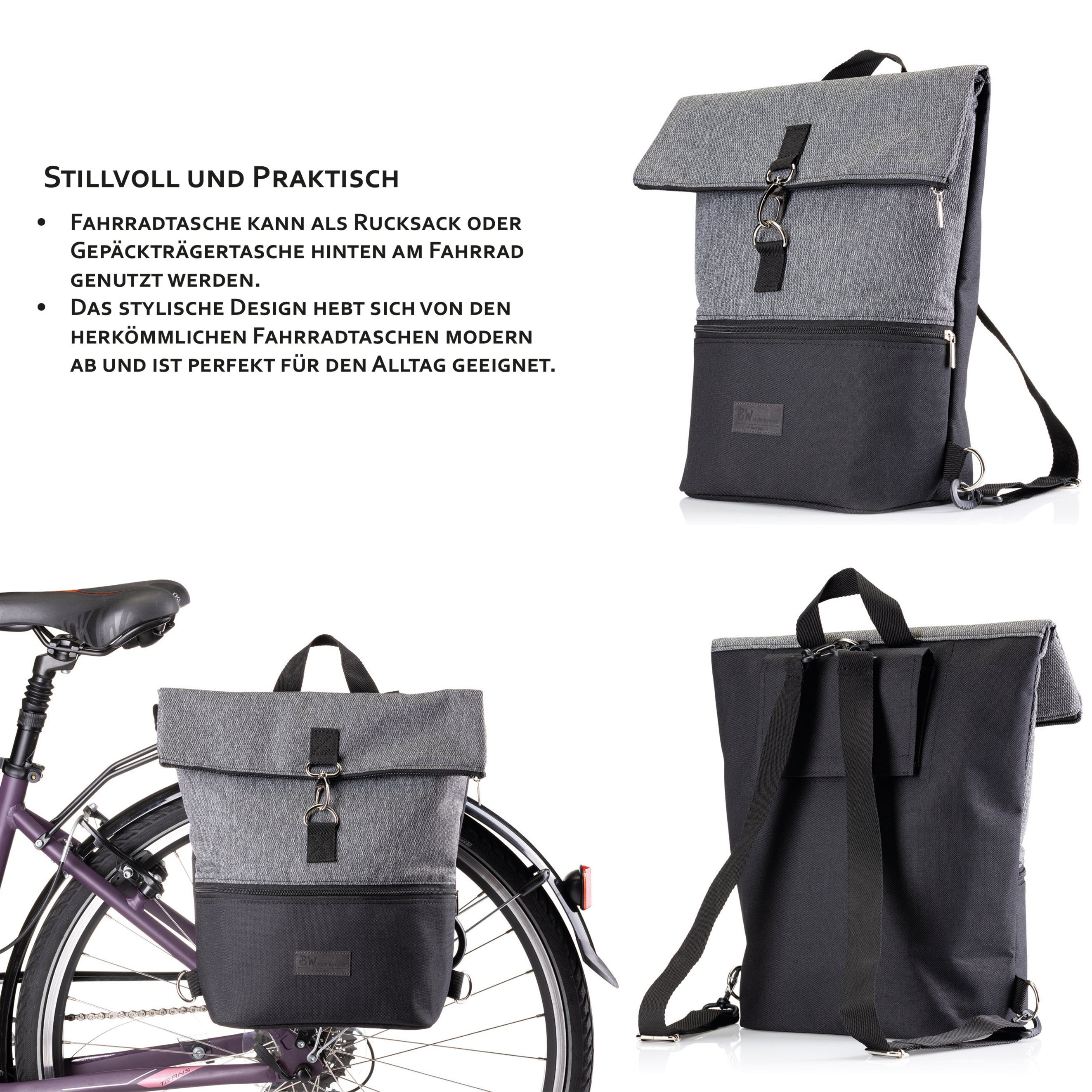 BambiniWelt by Rafael K. Fahrradtasche Fahrradtasche Gepäckträgertasche Rucksack Fahrradrucksack, Gepäckträgertasche/Fahrradrucksack
