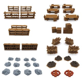 Scenery Update Pack for Gloomhaven to Jaws of the Lion – 69 Pieces