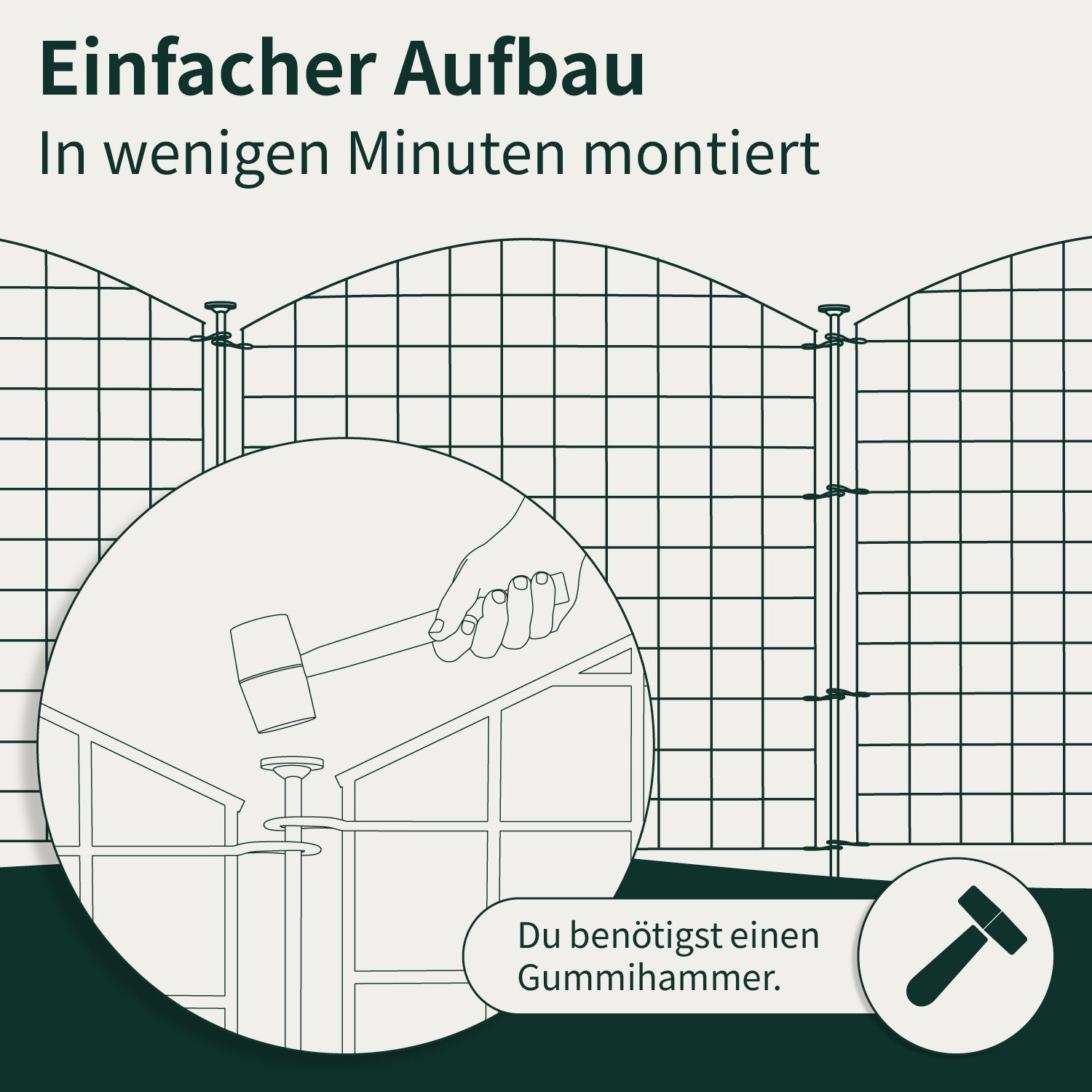 VERDOBA Zaun Teichzaun Gartenzaun Hundezaun - Metall Gitterzaun aus Zaunelementen