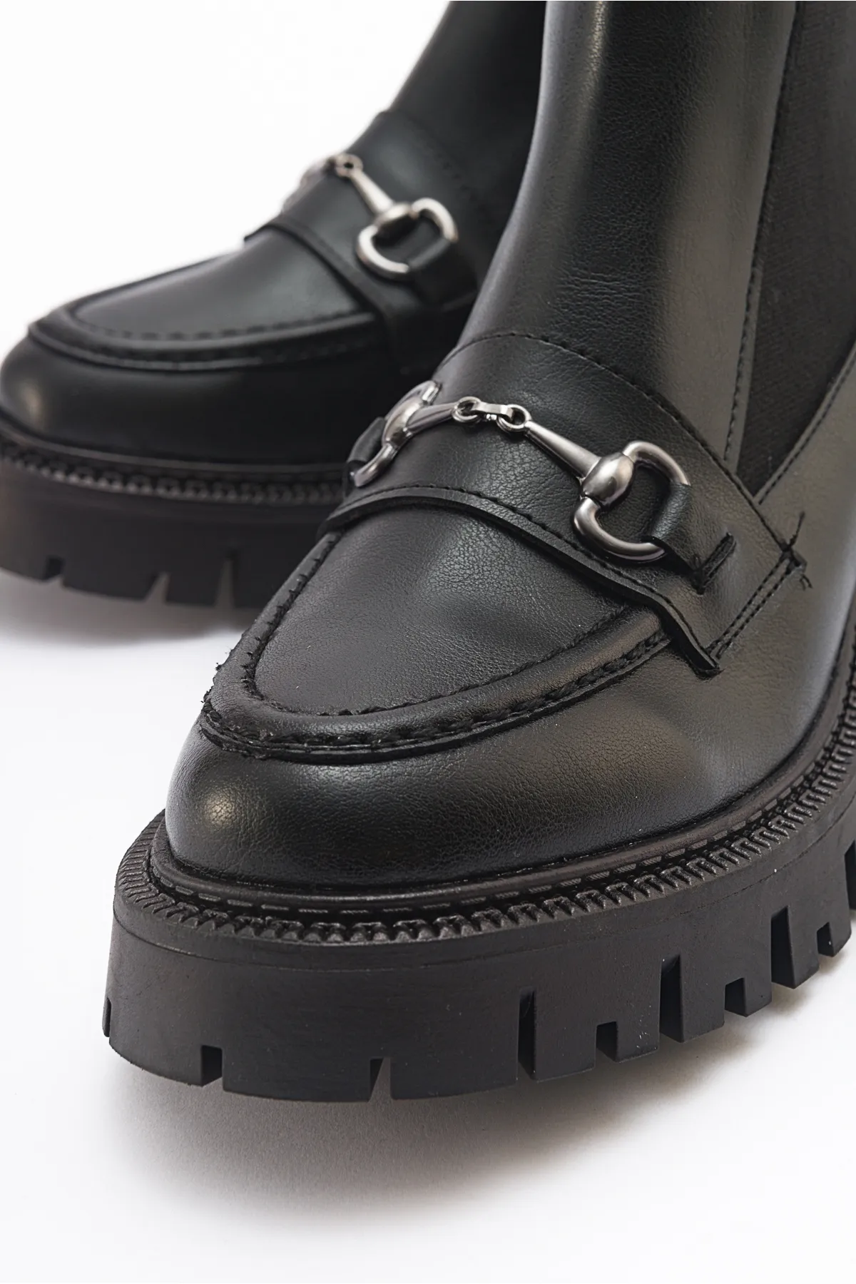 LuviShoes  VESPER Chelsea-Stiefel für Damen mit schwarzer Schnalle