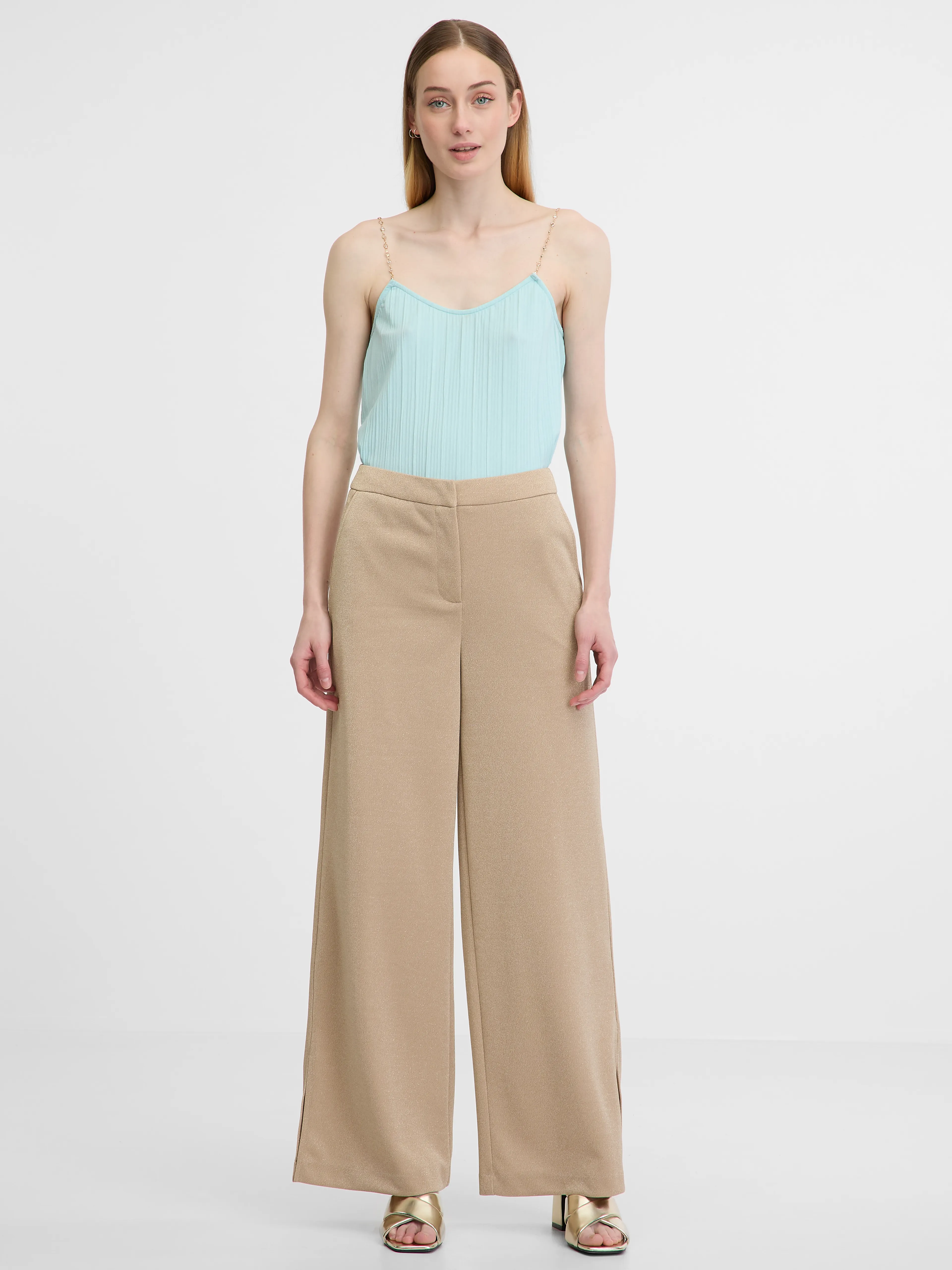 Beige weite Damenhose ORSAY