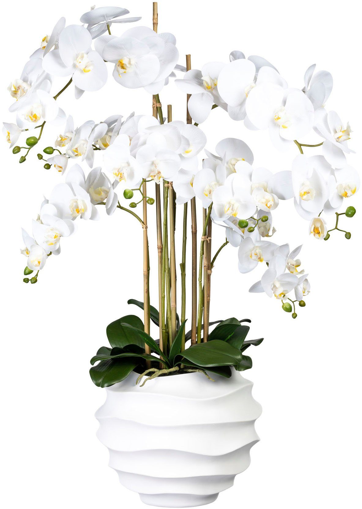 Kunstorchidee Phalaenopsis Orchidee Phalaenopsis, Creativ green, Höhe 95 cm, in Design-Kunststoffvase