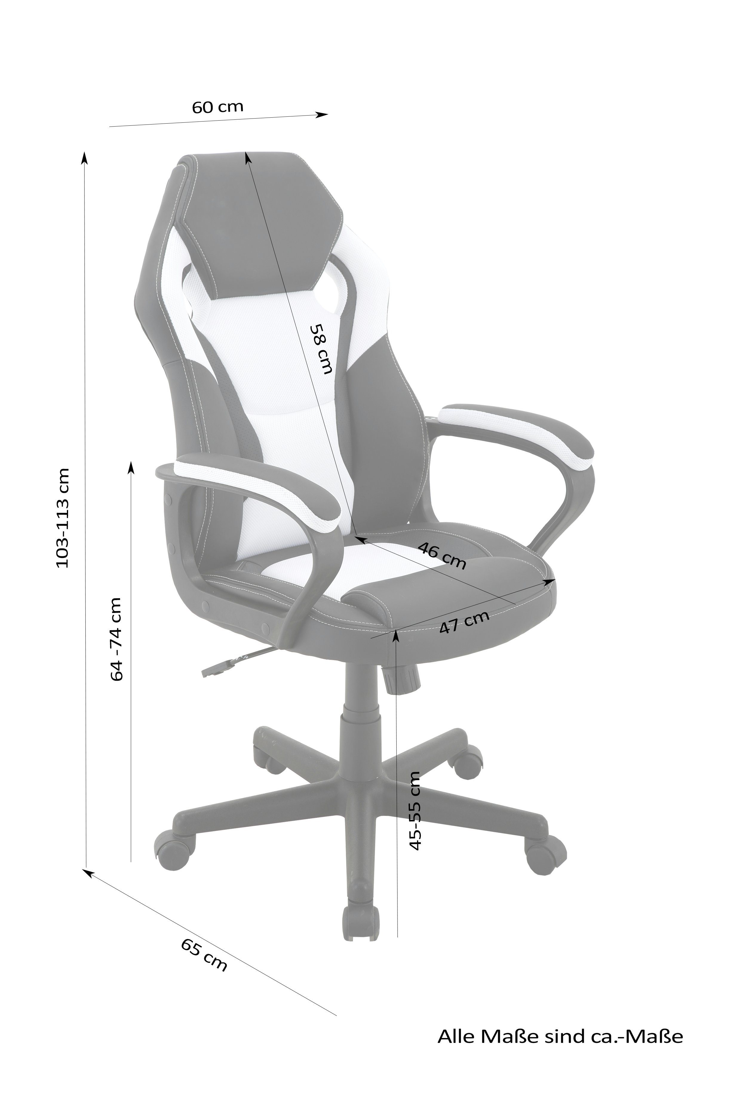 byLIVING Gaming-Stuhl Matteo, verstellbarer Gaming Chair, in verschiedenen Farben