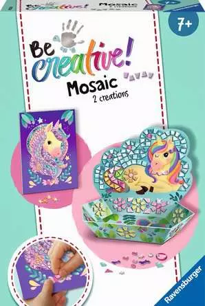Mosaik Einhorn - Bastelset für Kinder ab 7 Jahren