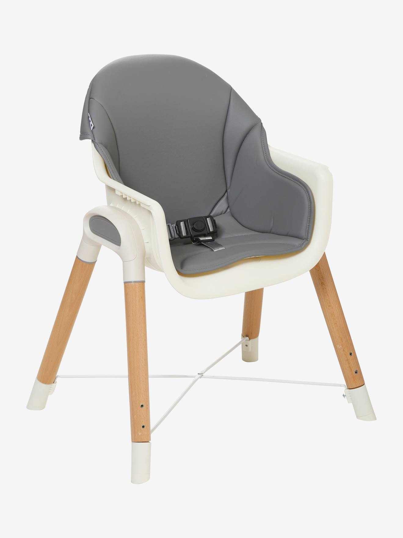 Vertbaudet Mitwachsender Baby Hochstuhl HIGH & LOW - grau