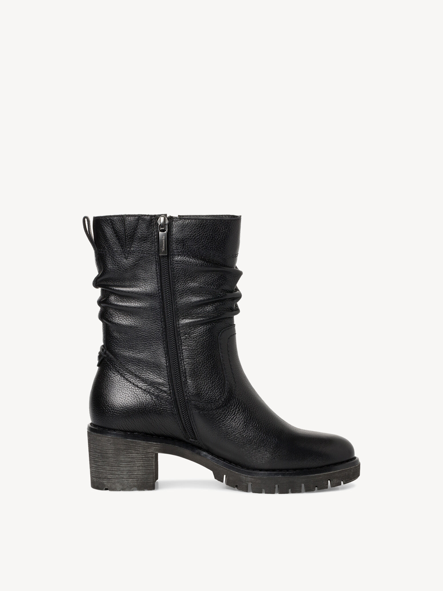 Bottine en cuir - noir
