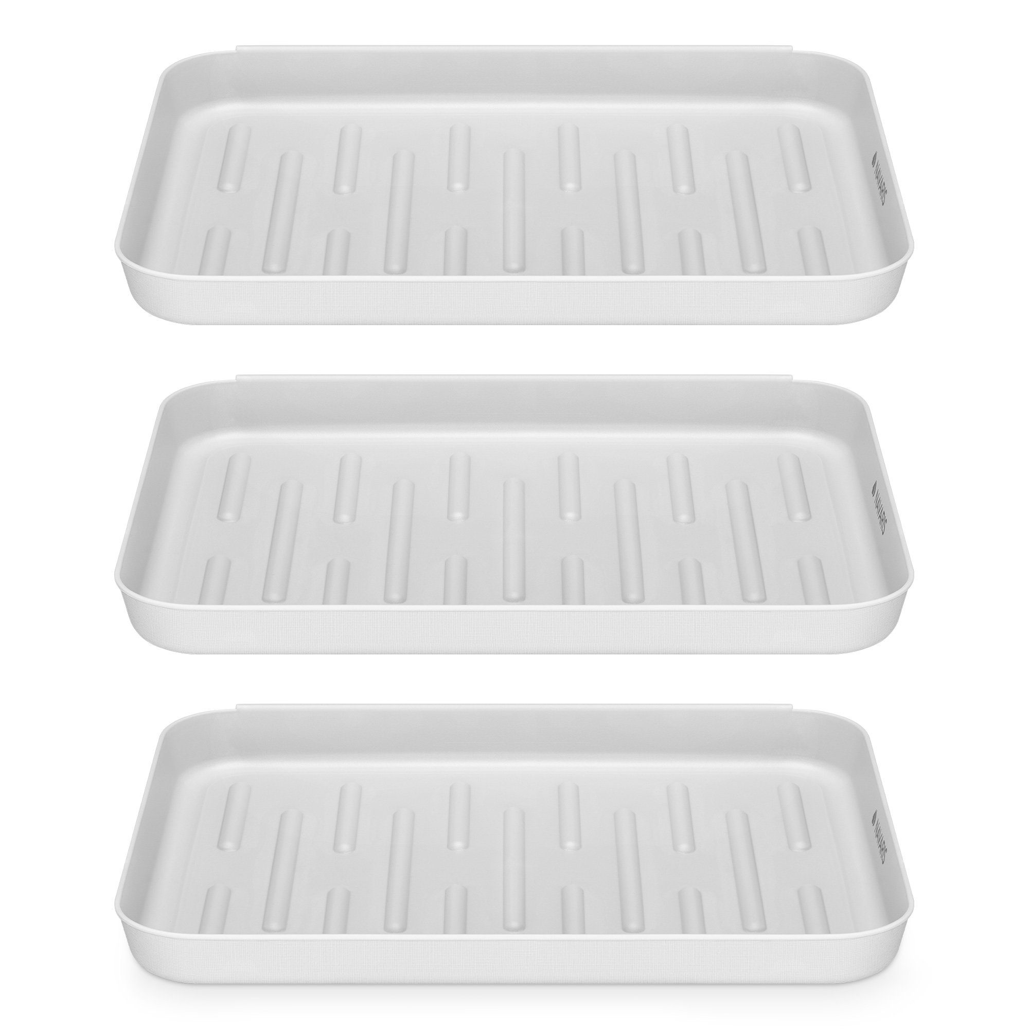Navaris Schuhabtropfschale 3x Schuhabtropfschale, Schuhmatte, 35x27x2,5cm, erhöhter Rand