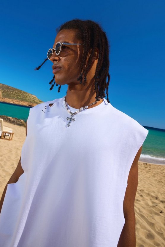 Zerrissenes Oversize Tanktop