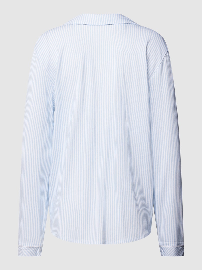 Pyjama-Oberteil mit Streifenmuster Modell 'Everyday' in blau