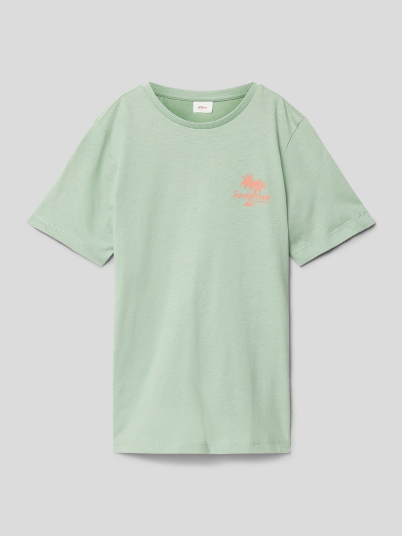 T-Shirt mit Statement-Print in lindgrün