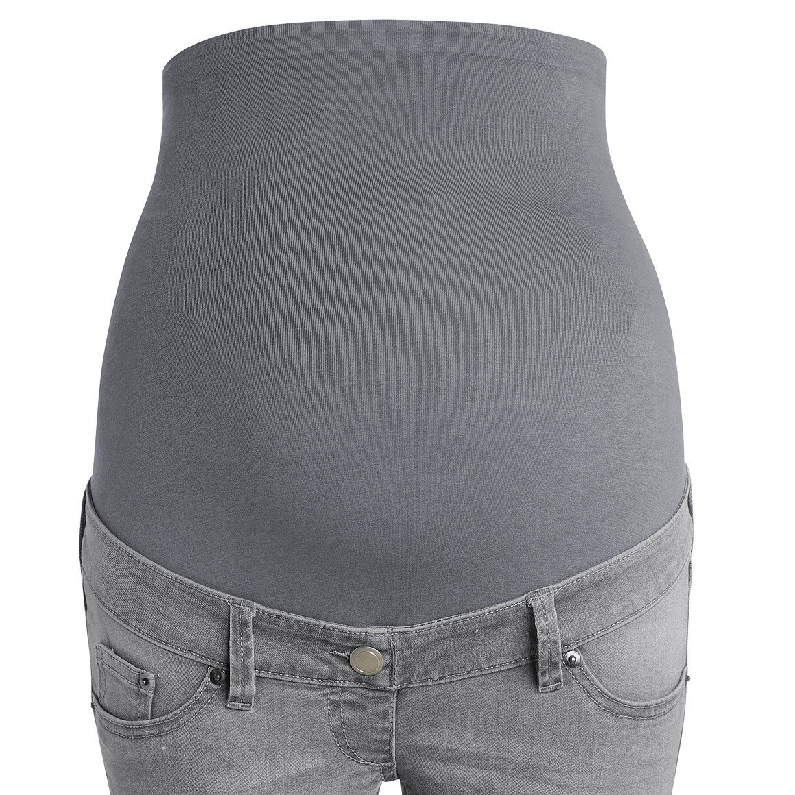 Damen Umstands-Jeggings in Hellgrau