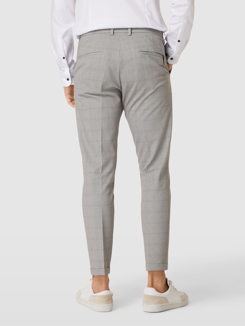 Stoffhose mit Allover-Muster Modell 'BODO' in mittelgrau