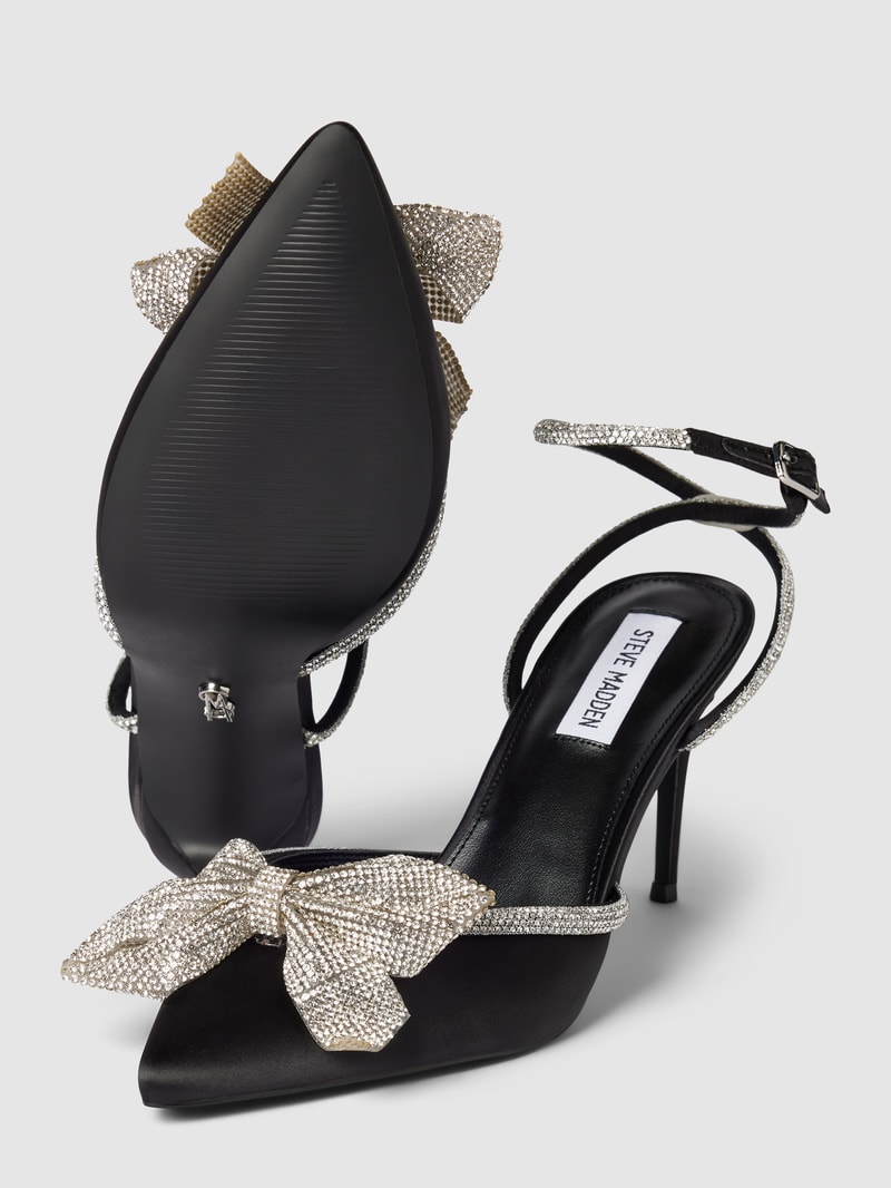 Pumps mit Ziersteinbesatz Modell 'LUMINOSO' in black