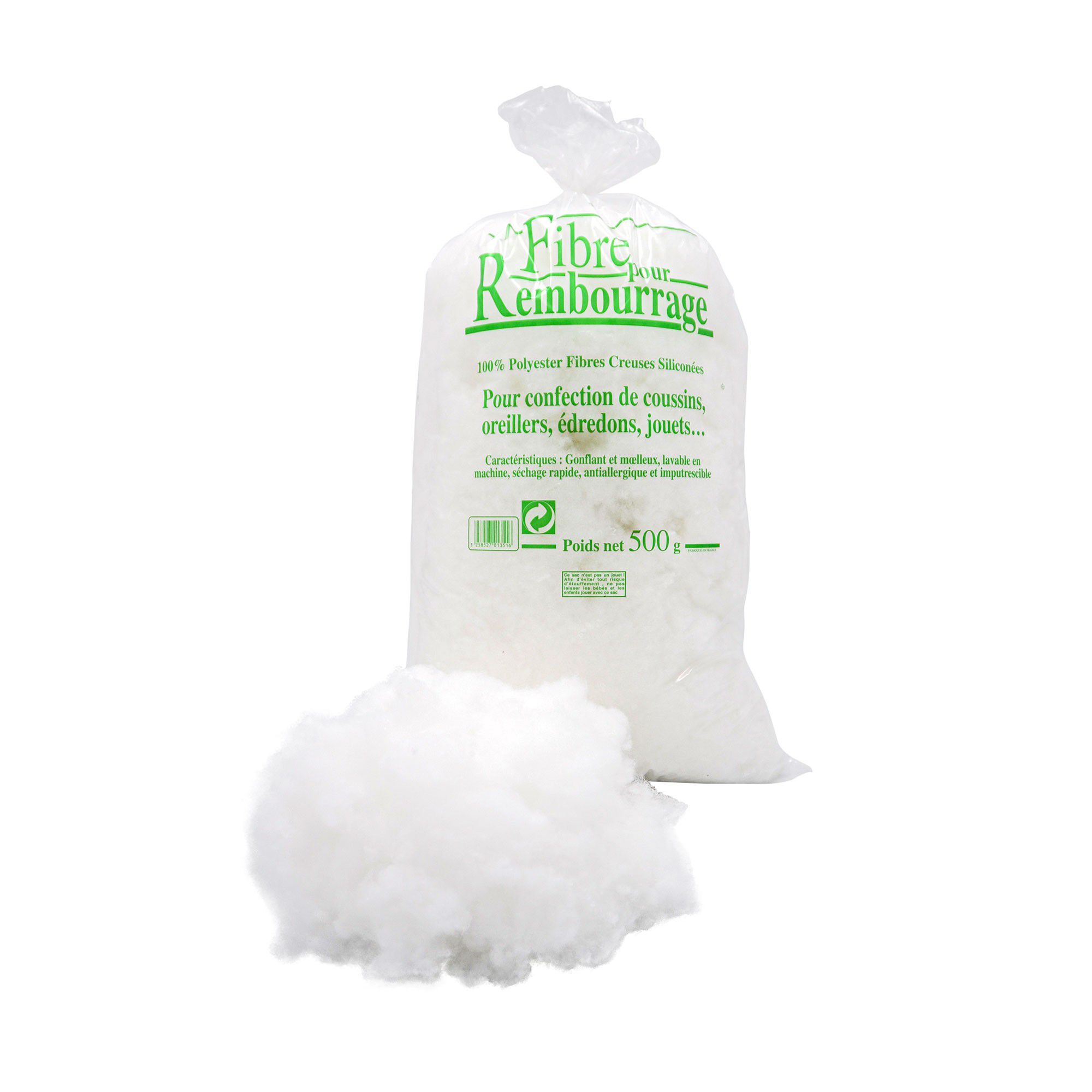 Fibres de rembourrage pour coussins, oreillers et traversins